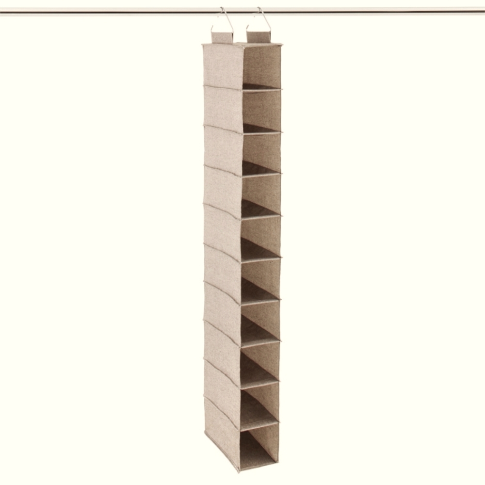 Three Container Store Hanging Shoe Organizers.